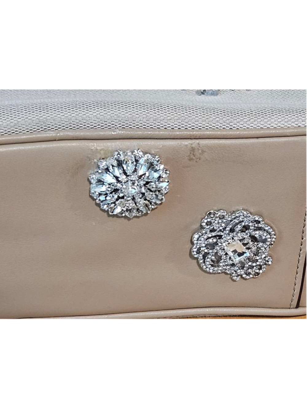 Coach Beige Brown Embellished Crossbody Bag One Size - Picture 12 of 13
